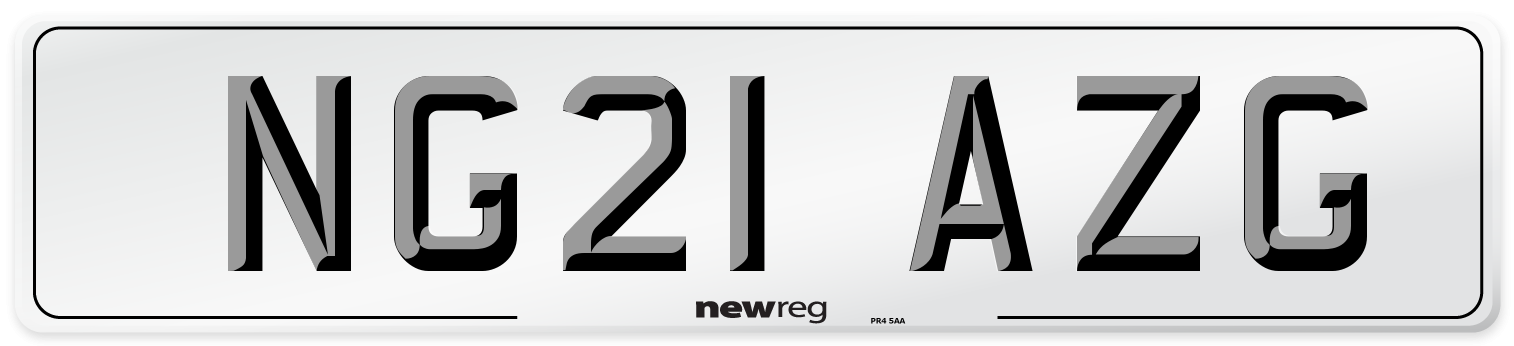 NG21 AZG Number Plate from New Reg